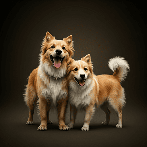Dogs playing