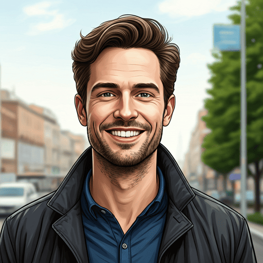 Portrait of a happy man outdoors