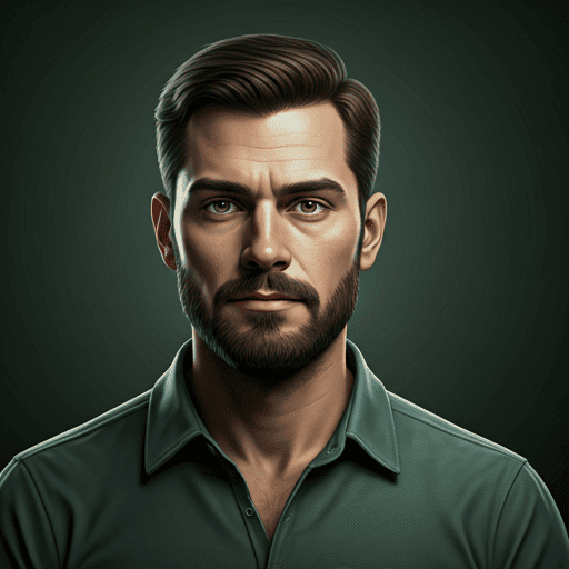 Portrait of a male pet owner